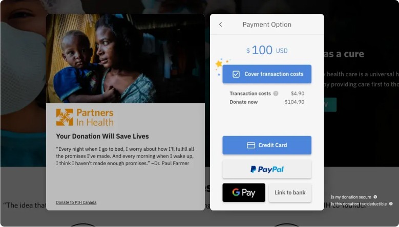 Out of the box dynamic payment method options based on device or browser, ready to go out of the box